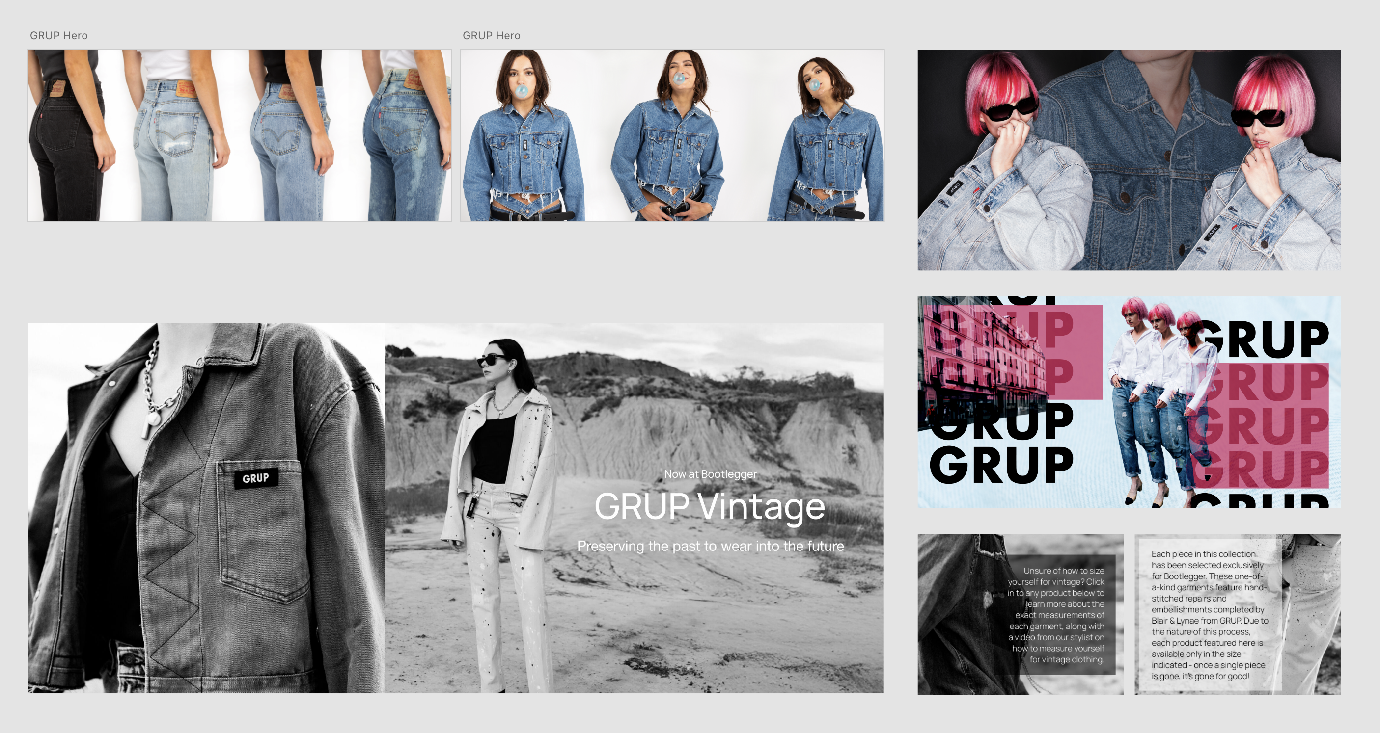 Brand Assets for GRUP Vintage partnership